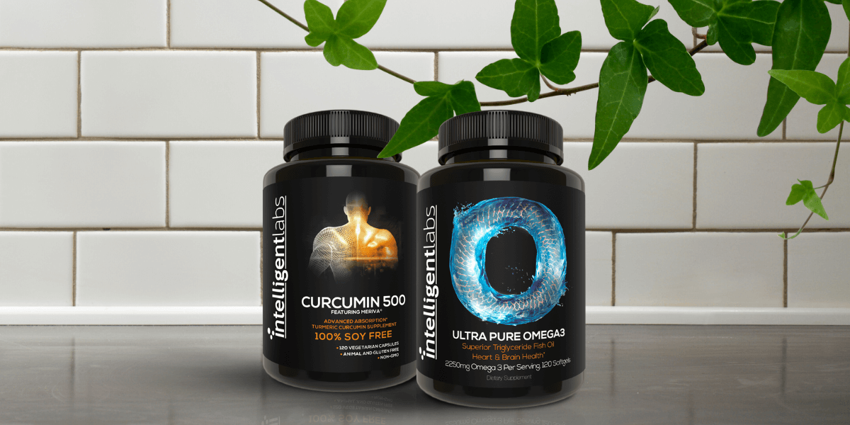 curcumin and omega-3 bottles
